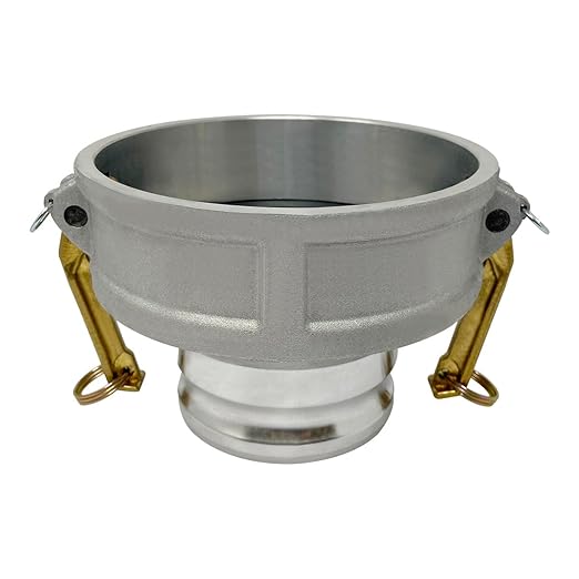 Gloxco Aluminum Type DA Cam and Groove Hose Fitting, Reducer, 6" Female Camlock x 4" Male Camlock (CAM-6040-DA-AL)