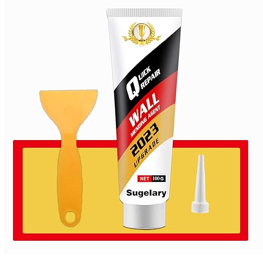 Sugelary Drywall Patch Repair Kit with Scraper, Wall Spackle Paste, Mending Agent Quick and Easy Solution to Fill The Holes for Home Wall, Plaster Dent and Wood Scratch Repair