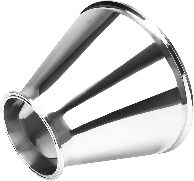 DERNORD Sanitary Fitting Reducer Fitting SUS304 Tri Clamp Ferrule Style 12" Tube OD to 6" Tube OD
