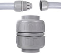 (1Pcs) NPT 2 inch Liquid-Tight Connector,PVC Flexible Conduit Double-Ended Connector,Straight 180 Degree,Two-Way Conduit Connector,Electrical Conduit Fittings