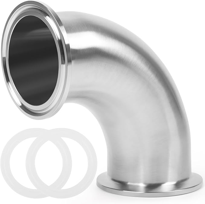 Elbow 2" Tri Clamp Elbow 90 Degree Pipe Fitting 50.5mm Pipe OD Sanitary Fitting Stainless Steel 304