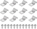 uxcell 12Pcs 5mm(3/16") One Hole Rigid Pipe Strap, 304 Stainless Steel Conduit Clamp Thicken U Bracket Heavy Duty Pipe Clamp with Self-Tapping Screws for Fixing Tube Cable, Silver