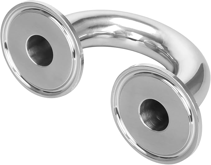 DERNORD 3/4" Tube OD Elbow 180 Degree Sanitary Pipe Fitting SS304 Tri Clamp 1.5 Inch