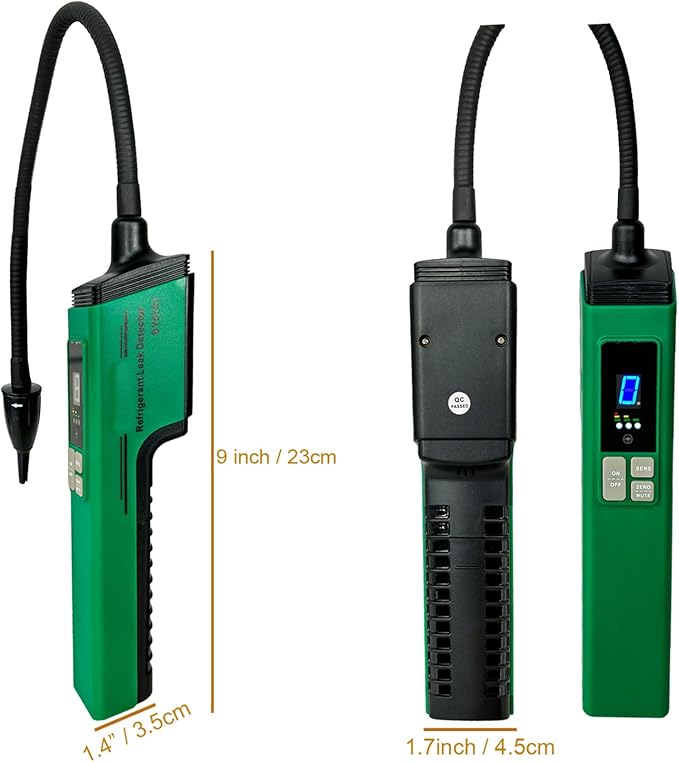 Professional HVAC Refrigerant Leak Detector with Heated Diode Sensor, Gas Leak Detector for R410A/R134A/R1234YF, CFCs/HCFCs | Handheld AC Diagnostic Tool with Digital Display & Audible Alarm