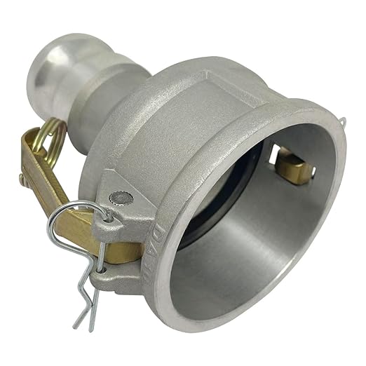 Gloxco Aluminum Type DA Cam and Groove Hose Fitting, Reducer, 3" Female Coupler x 1-1/2" Male Adapter (CAM-3015-DA-AL)