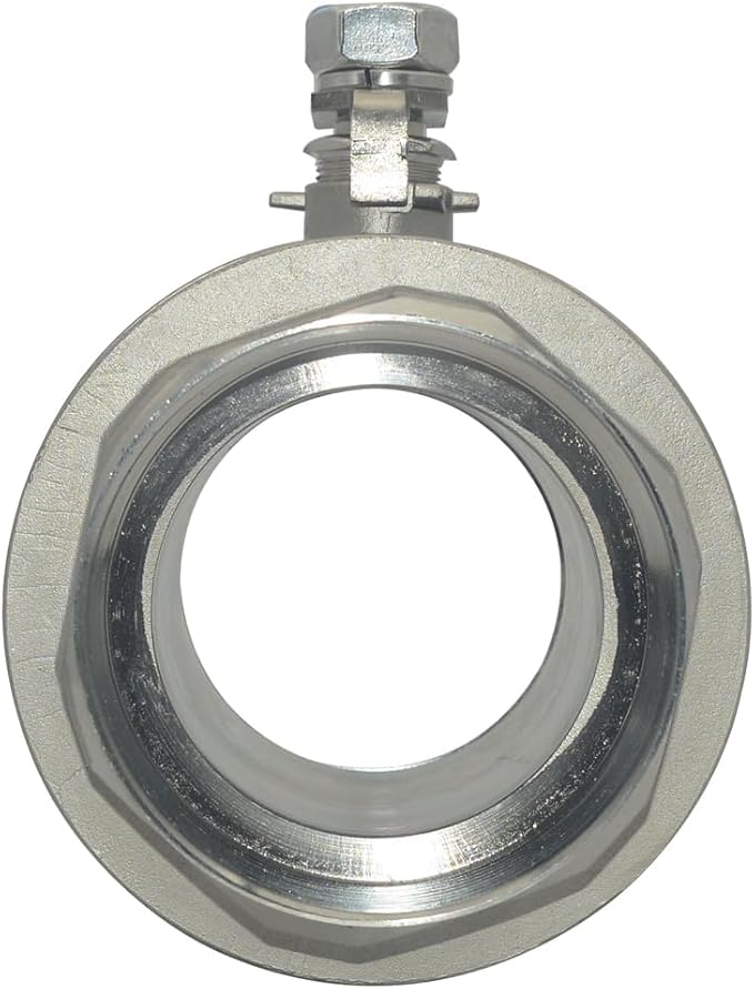 316 Stainless Steel 1/8"~3" Full Port Ball Valve with Blue Vinyl Handle, NPT Female x Female Thread,1000 WOG (4")