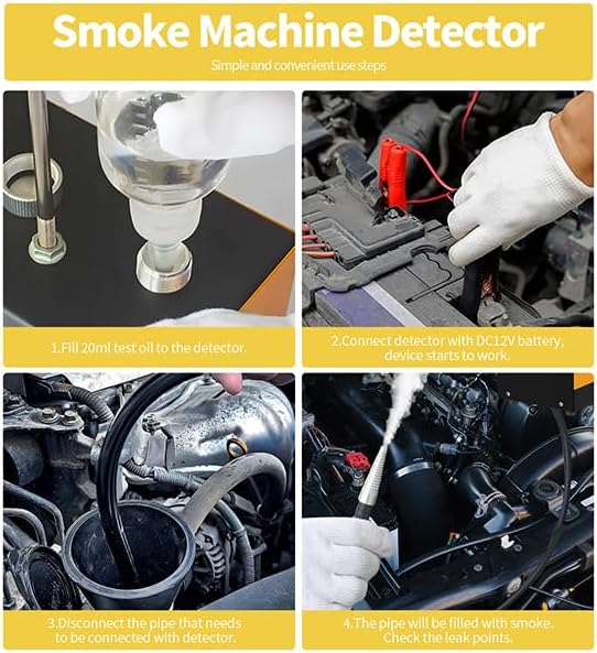 Smoke Machine Automotive Leak Detector, DC12V EVAP Smoke Machine Leak Tester,Smoke Tester Automotive for Pipe System-New Upgrade in 2024