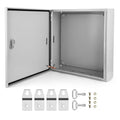 Outdoor Electrical Box, 16x16x6 Steel Junction Box, NEMA 4X Electrical Enclosure Box IP66 Waterproof & Dustproof, Universal Electrical Project Box with Lock & Mounting Plate