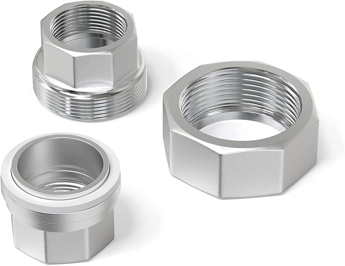 TAISHER 2PCS 304 Stainless Steel Union，1/2" NPT Female Cast Pipe Fitting