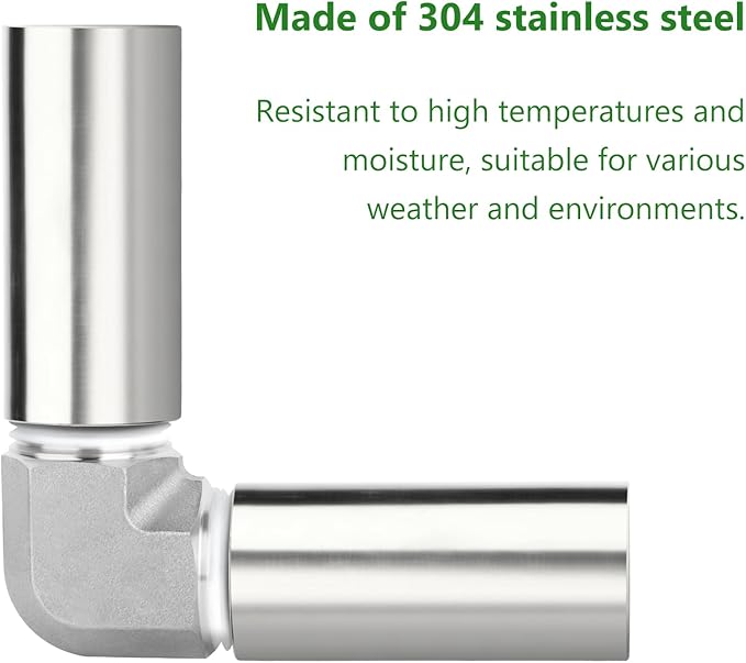 TAISHER 2PCS Stainless Steel Pipe Fittings, 1/4" NPT Female x 1/4" NPT Female Threaded, 2" Length Thickened Nipple Cast Pipe