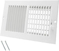10 x 6 Inch [Duct Opening] Air Vent Covers for Wall or Ceiling - High Airflow 2 Way Steel Ventilation - Adjustable Wall/Ceiling Register, 11-3/4 Inch x 7-3/4 Inch [Overall Dimensions]