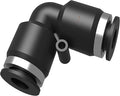 Utah Pneumatic 3/8 push to connect Air Line Fittings air elbow Air Hose quick connect Pneumatic Fittings Air Line Union 5 Pack