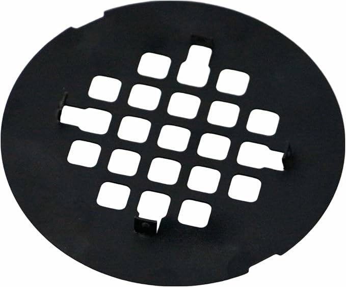Bronze Snap-in Shower Floor Drain Cover, Hidrop 4-1/4" OD Round Shower Strainer Grid, Easy-to-Install Replacement Cover Stainless Steel
