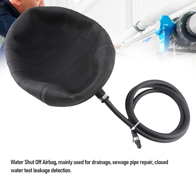 Inflatable Pipe Plug Drain Bladder Water Test Airbag Plumbing Test Balloon for Sewage Pipeline Maintenance (200mm)