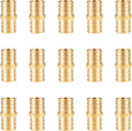 WMAXPFIT(15 Pack) 3/4 Inch PEX Coupling F1807, LF Brass crimp fitting for PEX-b pipe