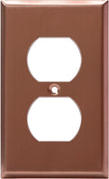 ENERLITES Duplex Receptacle Metal Wall Plate, Stainless Steel Outlet Cover, Corrosion Resistant, Standard Size 1-Gang 4.50" x 2.76", Stainless Steel 201, 7721-BRG, Brushed Rose Gold