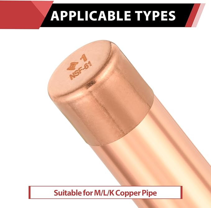 (Pack of 10) EFIELD 1-Inch Solder Copper Pipe End Cap (Plug), LF Copper Plumbing Fittings with Sweat Solder Connection,(COPPER055)