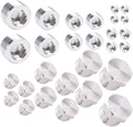 Yoebor Stainless Steel 304 Pipe Plugs Assortment Kit, Inter & Outer Hex Thread Plug, 1/16" 1/8" 1/4" 3/8" 1/2" NPT Countersunk Plug Kits 28PCS