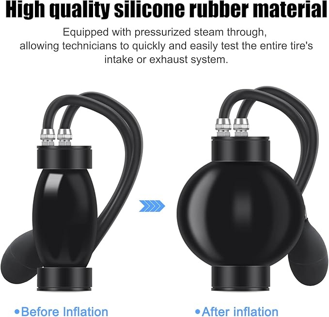 Quick Intake Adapter, Automotive Smoke Machine Bladder, Block Tester, Inflatable Leak Plug, Evap Smoke Machine Leak Tester for 12V Vehicle