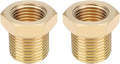 eMagTech 2Pcs M12 x 1 Male to M10 x 1 Female Brass Reducer Adapter for Connecting Pipes in Natural Gas Refrigeration Hydraulic Systems
