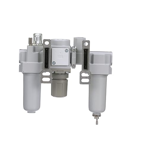 PneumaticPlus SAU200A-N02G-MEP - Dual Air System 1/4" NPT - Compressed Air Filter, Pressure Regulator & Lubricator w/Additional Free Air Port 1/4" NPT - Manual Drain, Metal Bowl