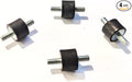 4 Rubber Vibration Isolator Mounts (1" Diameter x 3/4" Height) 5/16-18 x 5/8" Long Studs Male/Male