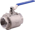 DERNORD Full Port Ball Valve Stainless Steel 304 Heavy Duty for Water, Oil, and Gas with Blue Locking Handles (3" NPT)