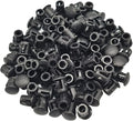 Hole Plugs 3/16" Plastic Flush Type Hole Plugs Snap in Locking Hole Tube Screw Caps Drilling Cover Plugs Fastener Covers for Kitchen Cabinet Furniture Black 100 Pack