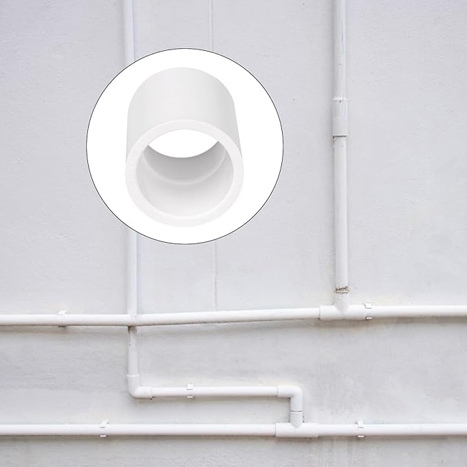 20 Pack 3/4" PVC Pipe Coupling Adapter Pipe Fittings (Socket x Socket) Contractor Pack Schedule 40 Heavy Duty 3/4 Inch PVC Slip Socket Connectors for DIY PVC Shelf Garden Support Structure, White