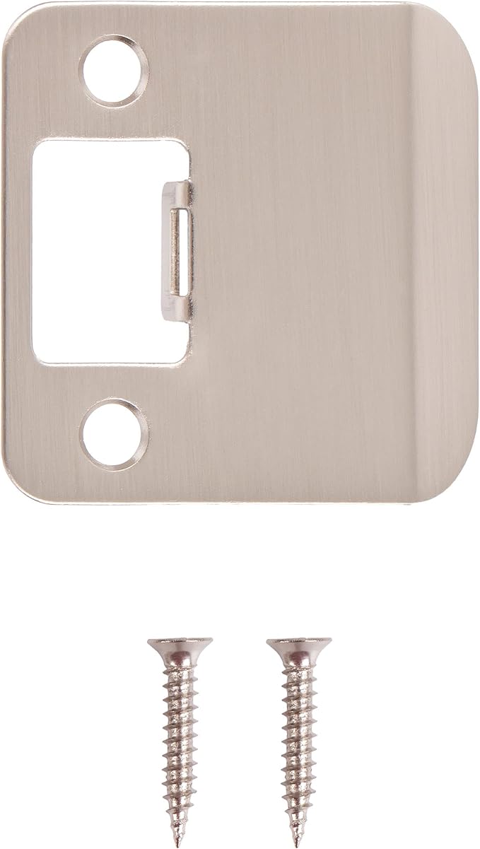 Round Corner Extended Lip Strike, 2-1/4" x 1-3/4", (2-1/4" Overall Length), Satin Nickel by Stone Harbor Hardware