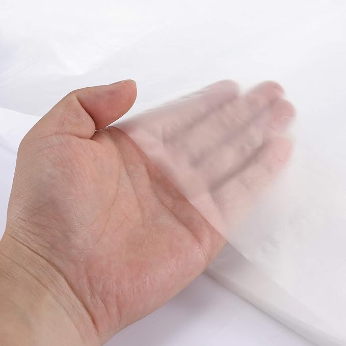 Painters Drop Cloth 13 Feet by 16 Feet Plastic Painting Tarp Waterproof Cover Clear Tarp Plastic Sheeting 1 Mil Thickness Furniture Cover