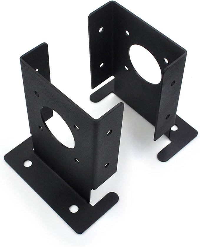 (8 Pack) 4x4 Post Bracket Heavy Duty Adjustable Wood Fence Anchor Base Brackets, for Deck Railing, Mailbox, Pergola Brackets(Black)