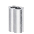 1/6"(4mm) Aluminum Crimping Loop Sleeves, Wire Rope Sleeves, Double Crimp Sleeve Cable Ferrule for Wire Rope and Cable 30PCS (1/6"(4MM))