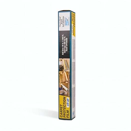 Zip-UP Carpet Protection Film - 36" x 200' Floor and Surface Shield with Self Adhesive Backing & Easy Installation - CPF36200