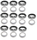 EZ-Fluid 1-1/4" Universal Slip Joint Nut and Tailpiece Poly Washer Gasket,Chrome for Under Sink Lavatory Kitchen Sink Tubular (10)