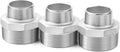 ChillWaves 304 Stainless Steel Pipe Fitting, Reducer Hex Nipple 1" NPT Male x 1/4" NPT Male Thread Adapter(3-PACK)