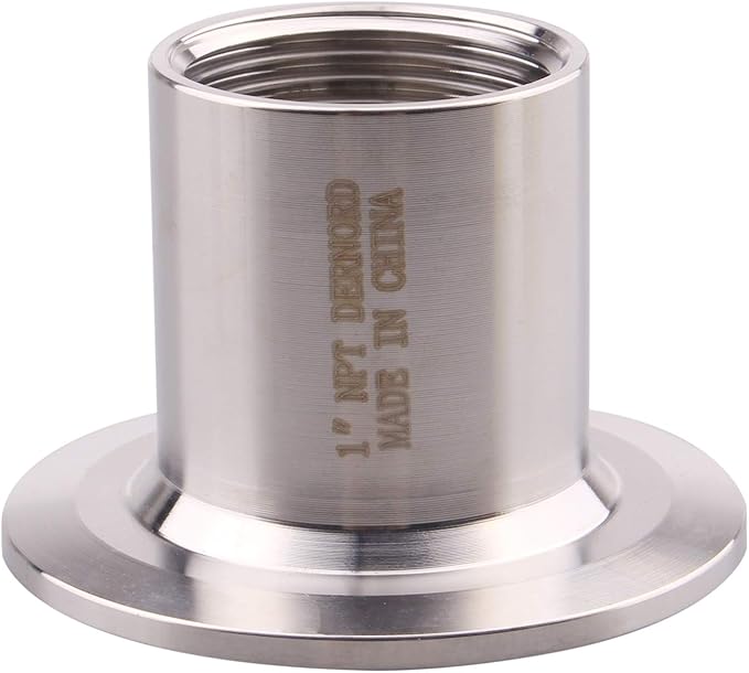 DERNORD Sanitary Female Threaded Pipe Fitting to 2 Inch TRI CLAMP OD 64mm Ferrule (Pipe Size: 1" NPT （2 Inch Tri clamp）)