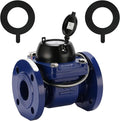 Watflow 2.5" WoltmannHelix Water Meter,Detachable Water Meter,Pulse Output, Epoxy-Coated Cast Iron,Resistant Seals（Cubic,Non-Potable Use）