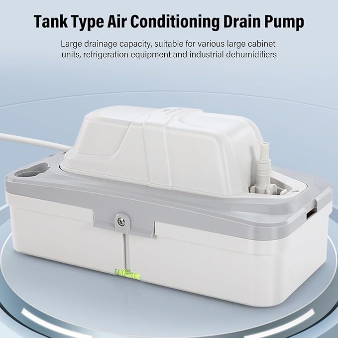 Condensate Removal Pump, 320L / H 10M 1500ml Water Pond, HVAC Drain Pump with Automatic Safe Switch for Less 20 Horsepower Air Conditioning, Dehumidifiers, Boilers