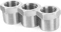 ChillWaves 304 Stainless Steel Pipe Fitting, Reducer Hex Bushing 1-1/4" NPT Male x 3/4" NPT Female Thread Adapter(3-PACK)