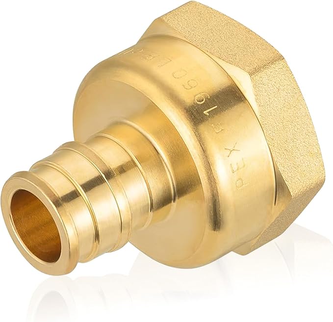 HeSun 100-Pack PEX-A FNPT Adapter Fitting, 3/4" NPT Female x 1/2" PEX-A Expansion Adapter, ASTM F1960