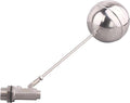 Stainless Steel Float Ball Valves - 1” NPT Male Thread Flow Control Float Sensor Valve Automatic Water Level Control Float For Tank Pond Water Tower