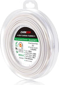 Chanzon 2:1 Ratio 5/32" (4mm) Heat Shrink Tubing 8Ft Roll (2.5M Total Length) White Polyolefin Sleeving Wrap Shrinking 2 to 1 1pcs