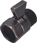 Oil Rubbed Bronze Water Flow Control Valve, Shower Head Flow Control, Angle Brass Shut Off Valve for Handheld Shower, Water Pressure Regulator Replacement