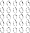 HARFINGTON 25 Pcs Hose Clamp 1-1/16"-2" (27-51mm) 304 Stainless Steel Adjustable Worm Gear Hose Clamp with Phillips Screw Assortment Kit for Fuel Line Pipe Plumbing Automotive Tube
