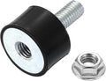 uxcell M8 Rubber Mounts, 1Pcs 25x15mm(DxH) Rubber Cylindrical Anti Vibration Isolator Shock Absorber with Lock Nut for Car Bobbin Generator Air Compressors