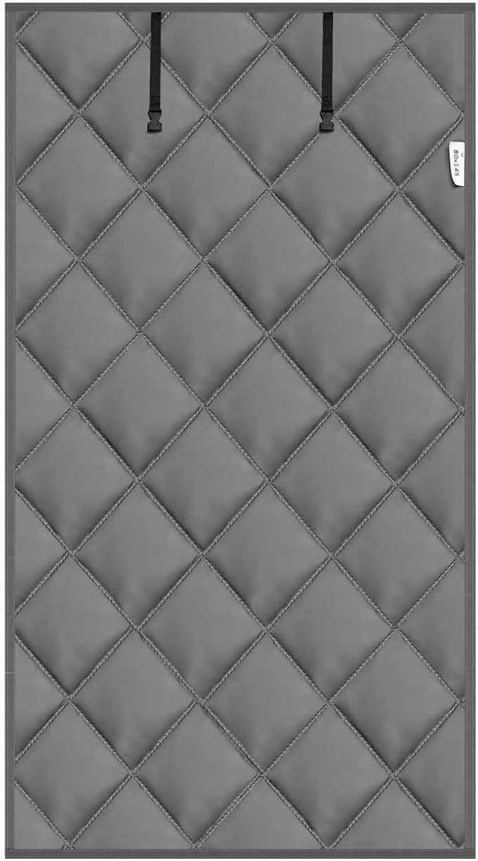 LOHASCASA Window Insulation Kit for Winter, Heavy Duty Reusable 47" x 63", Oxford Cloth Thermal Insulated Window Blankets Coverings, Extra Large, Gray