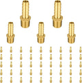 (Pack of 50) EFIELD Brass Hose Barb Fitting Adapter, 1/4" Barb x 1/8" NPT Male Pipe Fitting,(BARB004-50PCS)