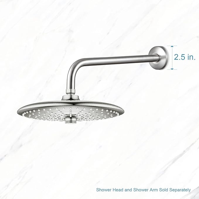 OFFO Shower Arm Flange Brushed Nickel 2.5 Inches in Outer Diameter Replacement Shower Head Arm Escutcheon Plate Suitable for Most Brands Shower Head Arms