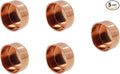 Copper Pipe Cap,TTZEZE Copper End Cap,Certified Safe Pressure Copper Cap Plug,Solid Sweat Solder Connection,Pure Copper Plumbing Cap for Plumbing HVAC Air Conditioner 25.4mm/1'' 5PCS